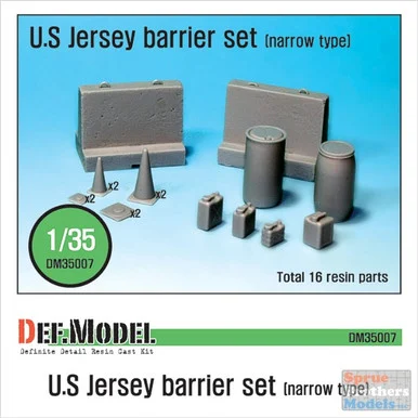 DEFDM35007 1:35 DEF Model US Jersey Barrier Set (Small Type) #DM35007