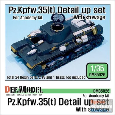 DEFDM35026 1:35 DEF Model Pz.Kpfw.35(t) Detail Up Set with Stowage (ACA kit)