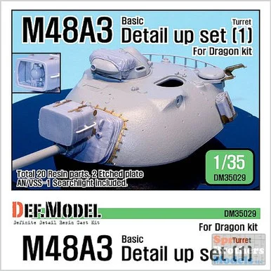 DEFDM35029 1:35 DEF Model M48A3 Basic Detail Up Set Turret (1) (DML kit)