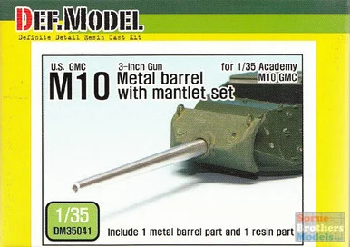 DEFDM35041 1:35 DEF Model US GMC M10 Wolverine 3-inch Gun Barrel and Mantlet Set (ACA kit)