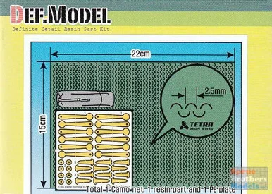 DEFDM35068 1:35 DEF Model Modern Camouflage Nets with PE Net Support Set (Green)