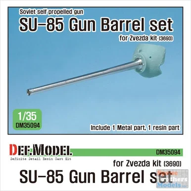DEFDM35094 1:35 DEF Model Su-85 Metal Gun Barrel Set (ZVE kit)