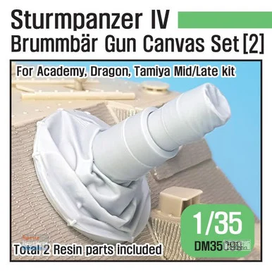 DEFDM35099 1:35 DEF Model Sturmpanzer IV Brummbar Gun Canvas Set #2
