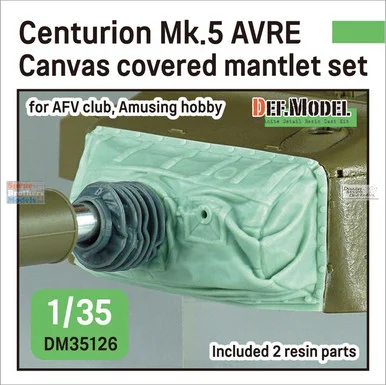 DEFDM35126 1:35 DEF Model Centurion Mk.5 AVRE Canvas Covered Mantlet Set (AFV/AMU kit)