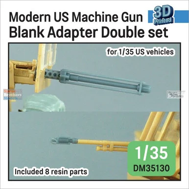 DEFDM35130 1:35 DEF Model Modern US Machine Gun Blank Adapter Double Set (3D Printed)