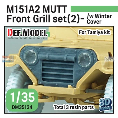 DEFDM35134 1:35 DEF Model British M151A2 MUTT Front Grill with Winter Cover Set 2 (TAM kit)