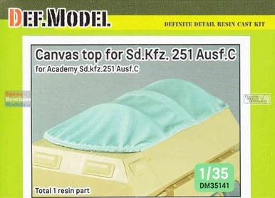 DEFDM35141 1:35 DEF Model Canvas Top for Sd.Kfz.251 Ausf.C (ACA kit)