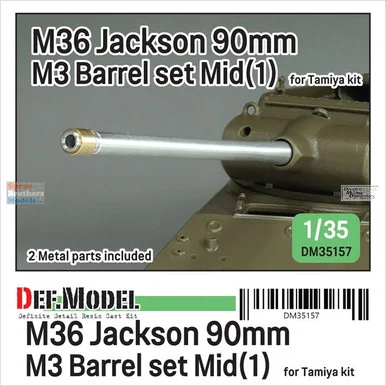 DEFDM35157 1:35 DEF Model M36 Jackson 90mm M3 Barrel Mid #1 Set (TAM kit)