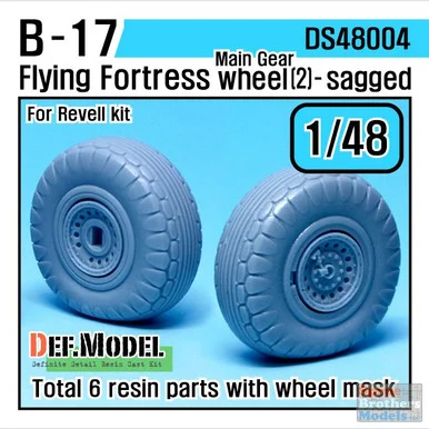 DEFDS48004 1:48 DEF Model B-17 Flying Fortress Sagged Wheel Set #2 (REV kit)