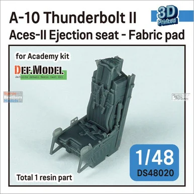 DEFDS48020 1:48 DEF Model A-10 Thunderbolt II Aces II Ejection Seat with Fabric Pad (ACA kit)