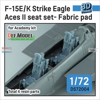 DEFDS72004 1:72 DEF Model F-15E F-15K Strike Eagle Aces II Seat Set - Fabric Pad (ACA kit)