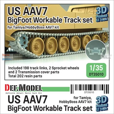 DEFDT35010 1:35 DEF Model US AAV7 Big Foot Workable Track Set (3D Printed)