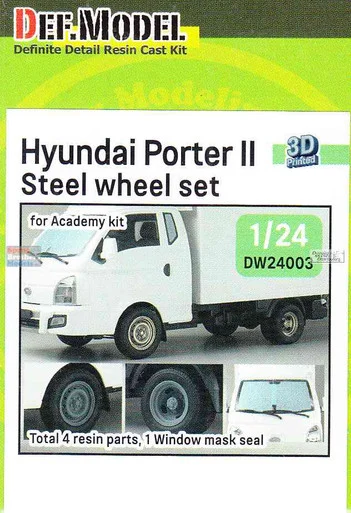DEFDW24003 1:24 DEF Model Hyundai Porter II Steer Wheel Set (ACA kit)