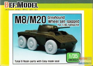 DEFDW30025 1:35 DEF Model M8/M20 Greyhound Sagged Wheel Set (TAM kit)