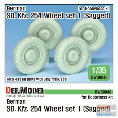 DEFDW30048 1:35 DEF Model Sd.Kfz.254 Sagged Wheel Set #1 (HBS kit)