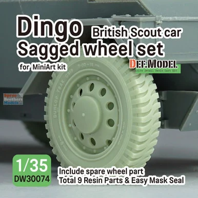 DEFDW30074 1:35 DEF Model Dingo Sagged Wheel Set (MIA kit)