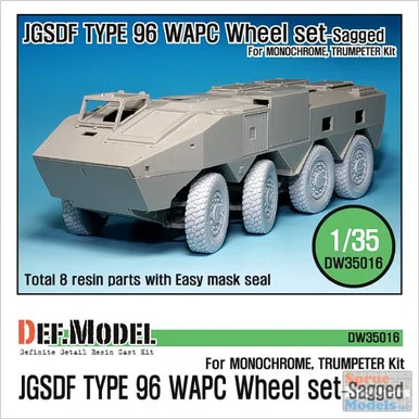 DEFDW35016 1:35 DEF Model JGSDF Type 96 WAPC Sagged Wheel Set (TRP kit) #DW35016