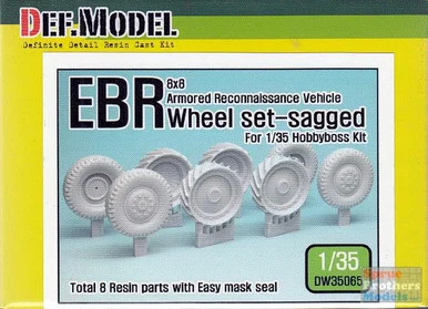 DEFDW35065 1:35 DEF Model Panhard EBR 8x8 Sagged Wheel Set (HBS kit)