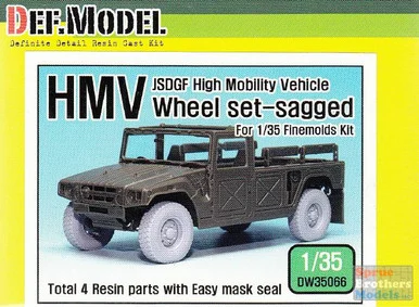 DEFDW35066 1:35 DEF Model HMV JGSDF High Mobility Vehicle Sagged Wheels Set (FNM kit)