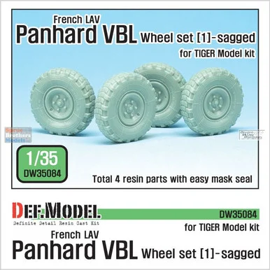 DEFDW35084 1:35 DEF Model Panhard VBL Sagged Wheel Set (TIG kit)