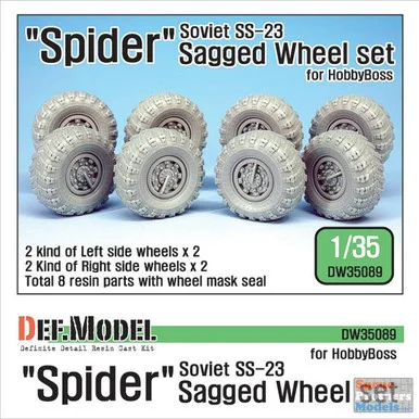 DEFDW35089 1:35 DEF Model Soviet SS-23 Spider Sagged Wheel Set (HBS kit)