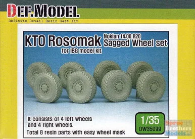 DEFDW35099 1:35 DEF Model KTO Rosomak Sagged Wheel Set (IBG kit)