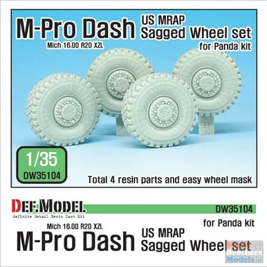 DEFDW35104 1:35 DEF Model M-Pro Dash Sagged Wheel Set (PAN kit)