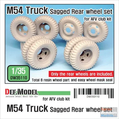 DEFDW35110 1:35 DEF Model M54 Truck Sagged Rear Wheel Set (AFV kit)