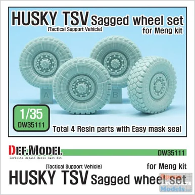 DEFDW35111 1:35 DEF Model Husky TSV Sagged Wheel Set (MNG kit)
