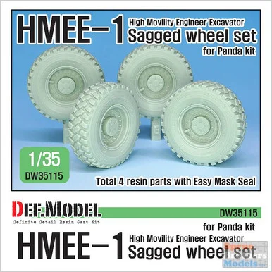 DEFDW35115 1:35 DEF Model HMEE-1 Sagged Wheel Set (PAN kit)