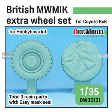 DEFDW35131 1:35 DEF Model British Coyote MWKIK Extra Wheel Set (HBS kit)