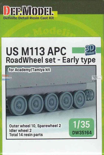 DEFDW35164 1:35 DEF Model US M113 APC Roadwheel Set Early Type (TAM/ACA kit)
