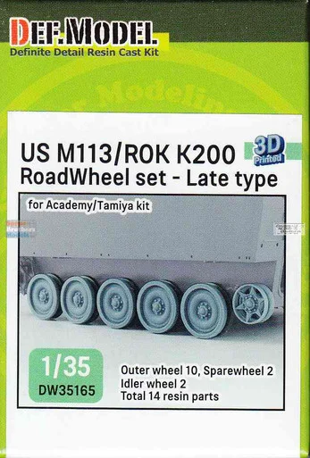 DEFDW35165 1:35 DEF Model US M113 / ROK K200 Roadwheel Set Late Type (TAM/ACA kit)