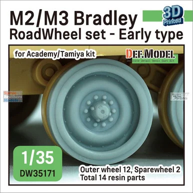 DEFDW35171 1:35 DEF Model M2/M3 Bradley Road Wheel Set Early Type