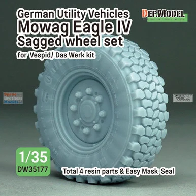 DEFDW35177 1:35 DEF Model German Mowag Eagle IV Sagged Wheel Set