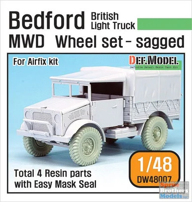 DEFDW48007 1:48 DEF Model Bedford MWD Sagged Wheel Set (AFX kit)