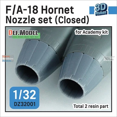 DEFDZ32001 1:32 DEF Model F-18A F-18B F-18C F-18D Hornet Exhaust Nozzle Set Closed [3D Printed] (ACA kit)