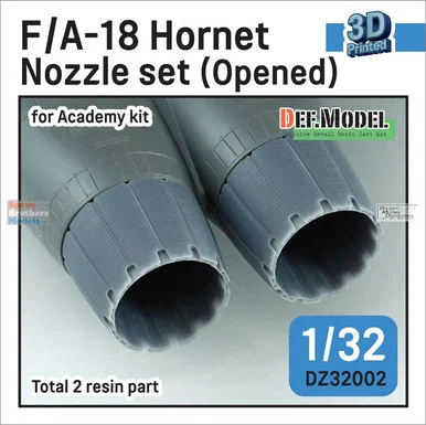 DEFDZ32002 1:32 DEF Model F-18A F-18B F-18C F-18D Hornet Exhaust Nozzle Set Opened [3D Printed] (ACA kit)