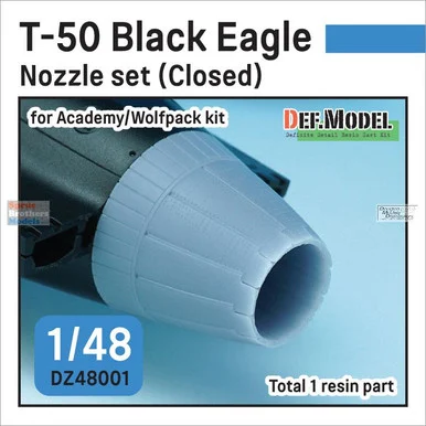 DEFDZ48001 1:48 DEF Model T-50 Black Eagle Exhaust Nozzle Set Closed [3D Printed] (ACA/WPD kit)