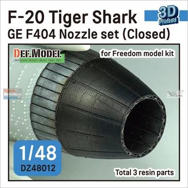 DEFDZ48012 1:48 DEF Model F-20 Tigershark GE F404 Nozzle Closed (FMK kit)