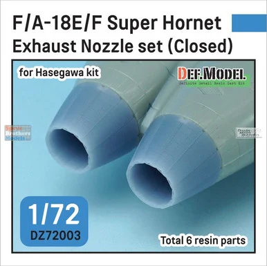 DEFDZ72003 1:72 DEF Model F-18E F-18F Super Hornet EA-18G Growler Exhaust Nozzle Set Closed [3D Printed] (HAS kit)