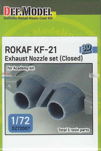 DEFDZ72007 1:72 DEF Model ROKAF KF-21 Exhaust Nozzle Set Closed [3D Printed] (ACA kit)
