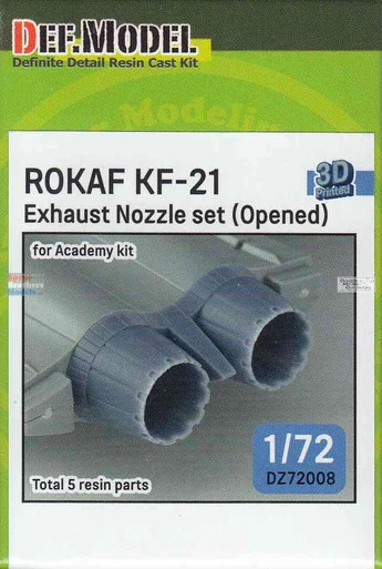 DEFDZ72008 1:72 DEF Model ROKAF KF-21 Exhaust Nozzle Set Opened [3D Printed] (ACA kit)