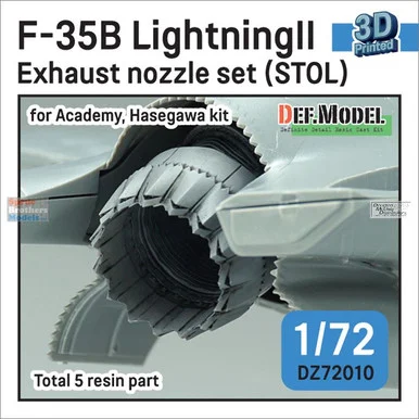 DEFDZ72010 1:72 DEF Model F-35B Lightning II Exhaust Nozzle Set STOL [3D Printed] (ACA/HAS kit)