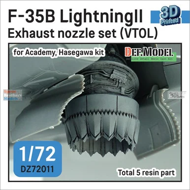 DEFDZ72011 1:72 DEF Model F-35B Lightning II Exhaust Nozzle Set VTOL [3D Printed] (ACA/HAS kit)