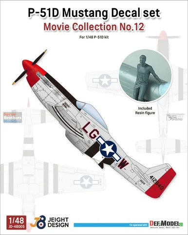 DEFJD48005 1:48 DEF Model Jeight Design - Movie Collection #12 P-51 Mustang Set