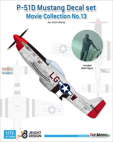 DEFJD72008 1:72 DEF Model Jeight Design Decal Set - Movie Collection #13 P-51D Mustang [Top Gun Maverick]