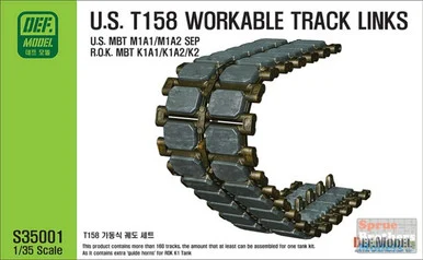 DEFS35001 1:35 DEF Model US T158 Workable Track Links for M1A1/M1A2 SEP Abrams /K1A1/K1A2/K2