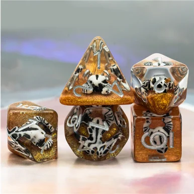 Foam Brain Games 2282 Desert Bull Head RPG Dice Set - FoamBrain