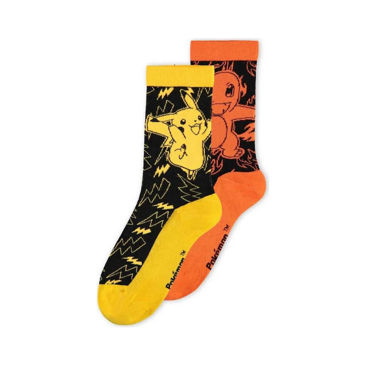 Pokémon pack of 2 pairs of Crew socks, sizes 43-46